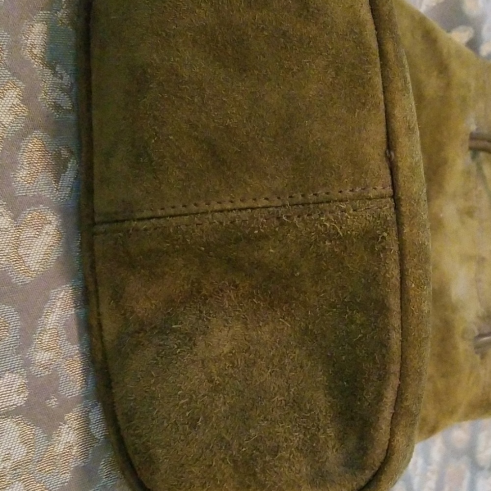 3/$50 Olive Suede Shoulder Bag - Picture 4 of 4